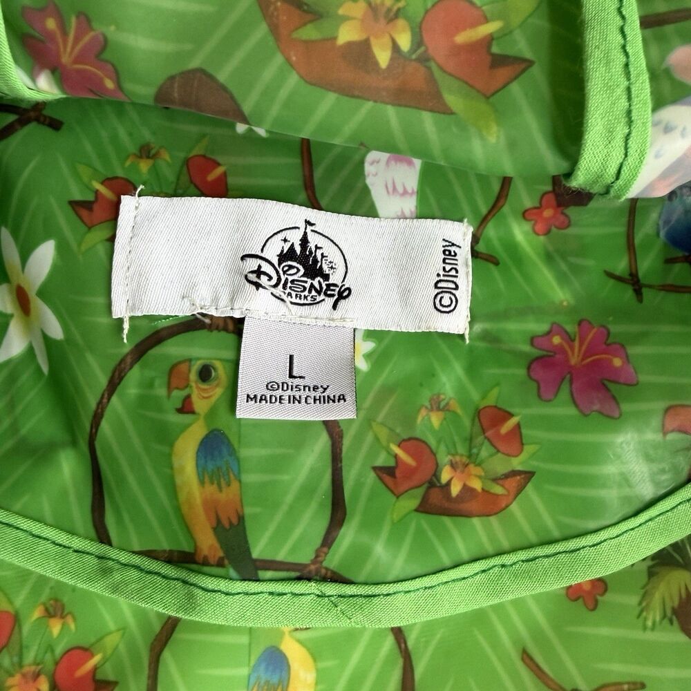 Disney Parks Enchanted Tiki Room Bird Hooded Rain Coat Jacket Women's LARGE - Picture 4 of 10